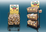 Bulk bin and rack displays of bones